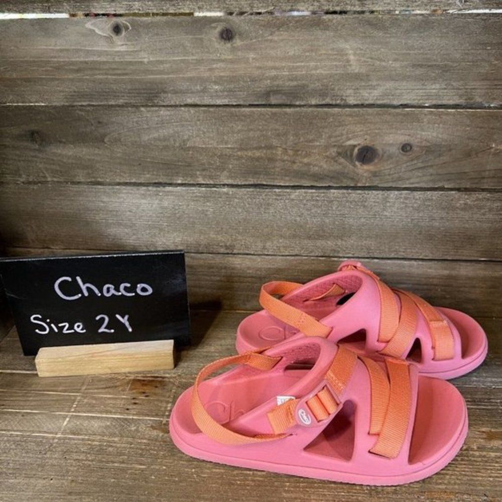 Childrens Kids Chaco Chillo Pink Sport Comfort Outdoor Sandals Slides Size 2 Y
